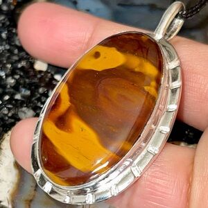 Rustic Mookaite Jasper Pendant 2 1/2”